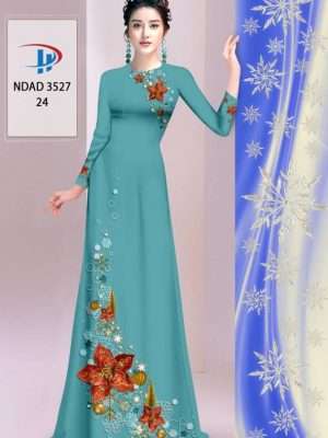 Vải Áo Dài Hoa In 3D AD NDAD3527 31